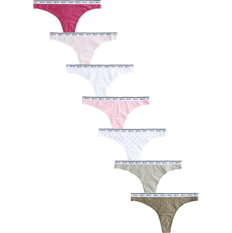 Next Tangá kaki / olivová / ružová / purpurová / čierna / biela 68294932