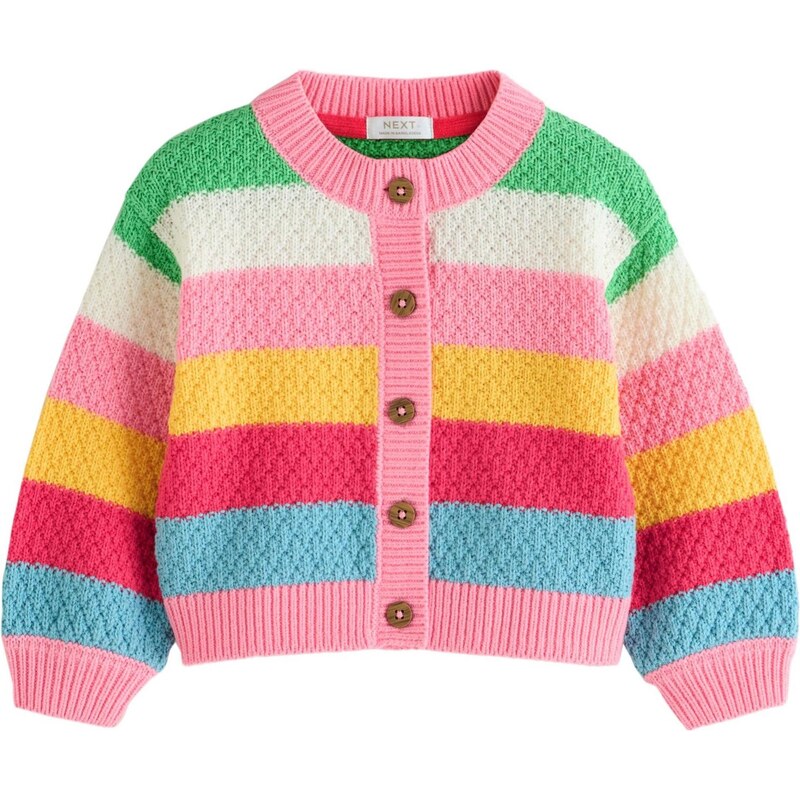 Next Kardigán svetlomodrá / žltá / zelená / pitaya 68294937