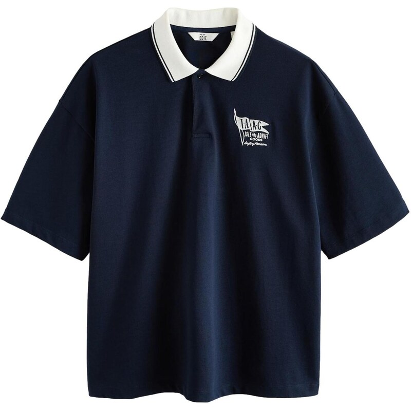 Next Tričko Edit námornícka modrá / biela 68295096