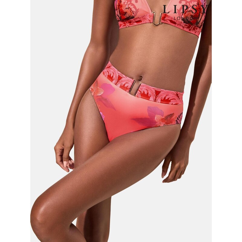 Lipsy Bikinové nohavičky Florrie fialová / ružová / malinová 68295140