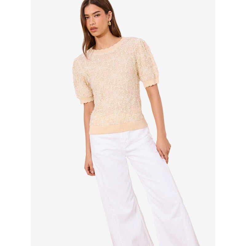 Lipsy Sveter krémová / biela 68295147