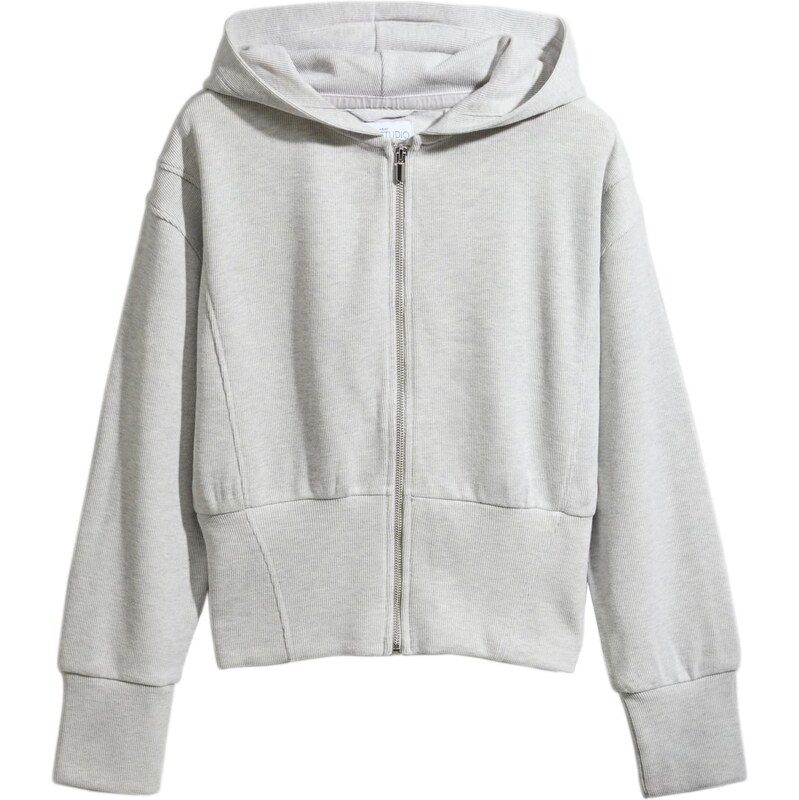 Next Tepláková bunda sivá 68295176