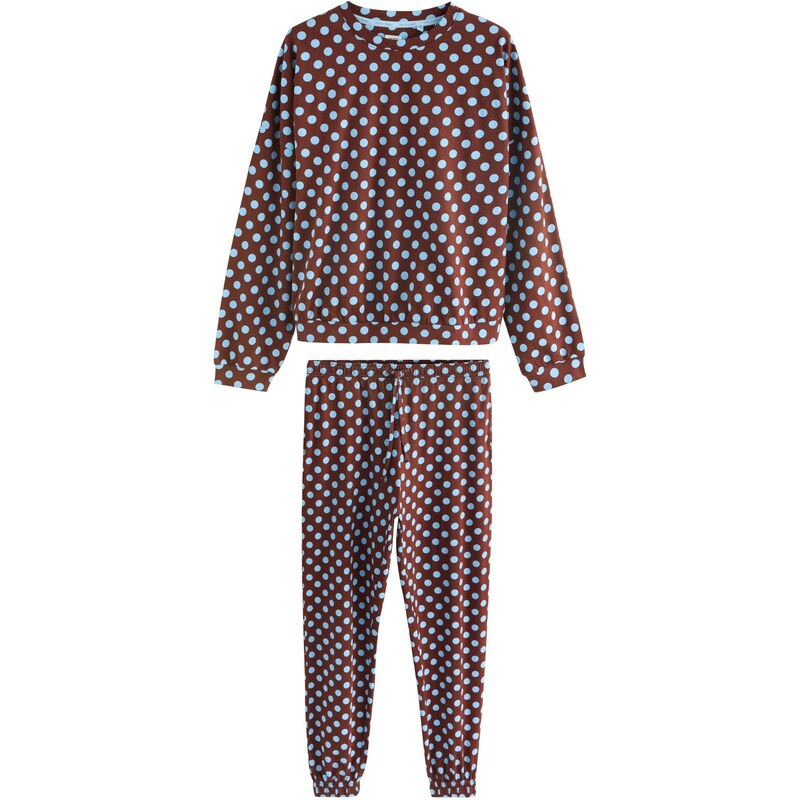 Next Pyžamo svetlomodrá / čokoládová 68295274