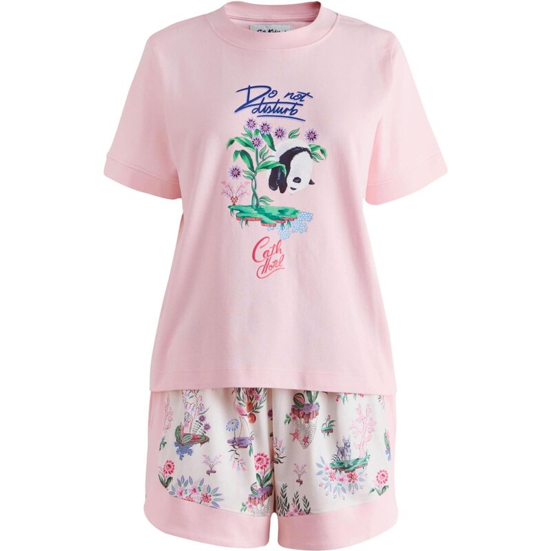 Cath Kidston Pyžamo zelená / ružová / čierna / biela 68295308