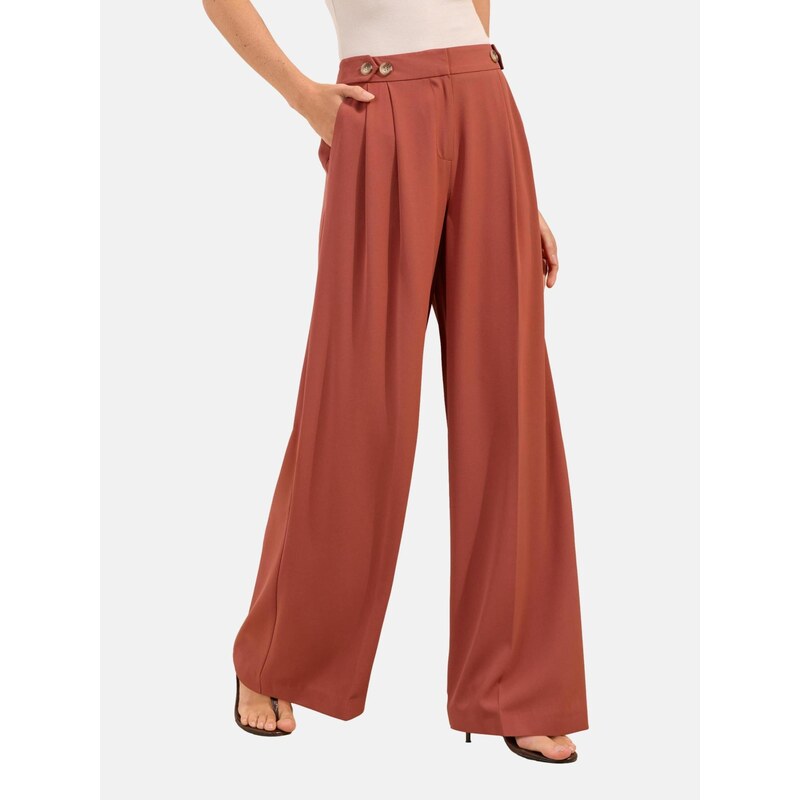 Friends Like These Plisované nohavice hrdzavohnedá 68295349