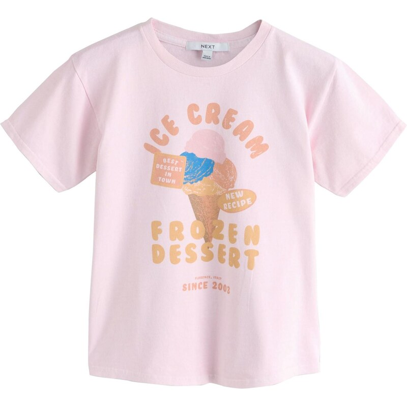 Next Tričko modrá / svetlohnedá / pastelovo ružová 68295375