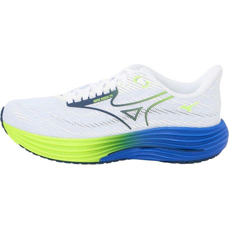 MIZUNO Bežecká obuv WAVE RIDER námornícka modrá / svetlozelená / biela 68295447