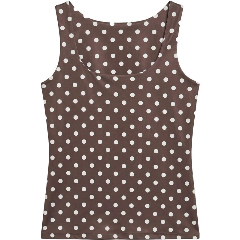 VERO MODA Top VMMILLION čokoládová / biela 68295484
