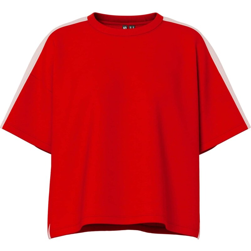 PIECES Mikina PCCHILLI červená / biela 68295526