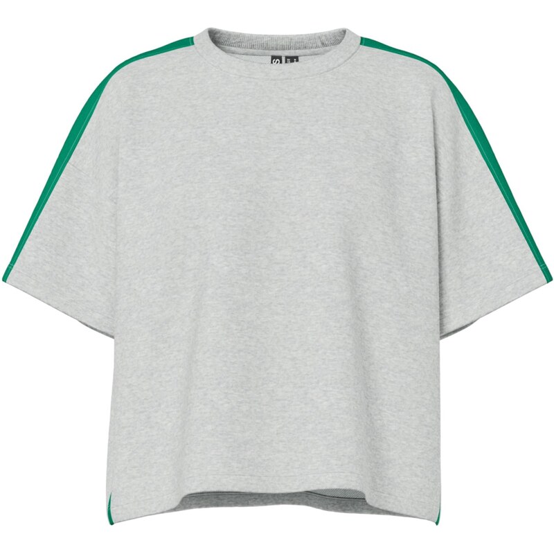 PIECES Mikina PCCHILLI SUMMER sivá melírovaná / zelená 68295528