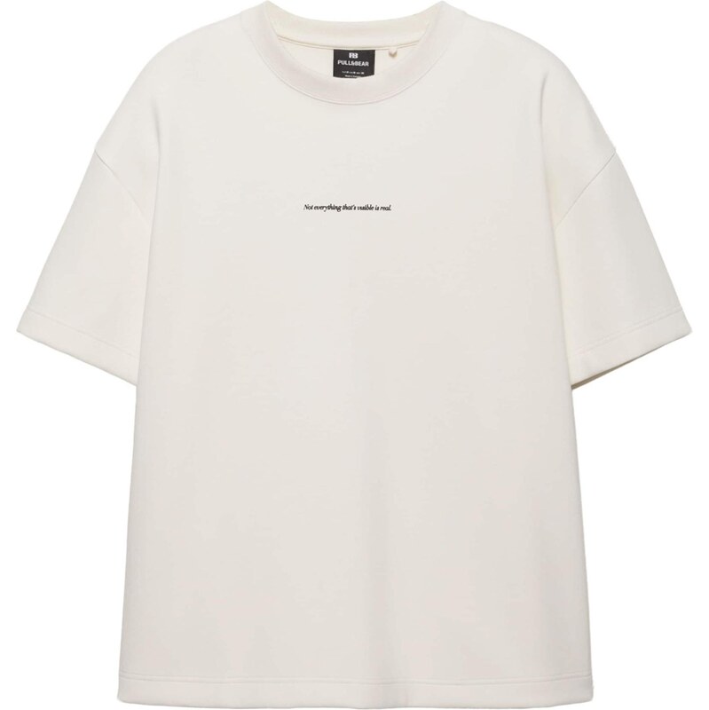 Pull&Bear Tričko GLORIA svetlosivá / čierna / biela 68295553