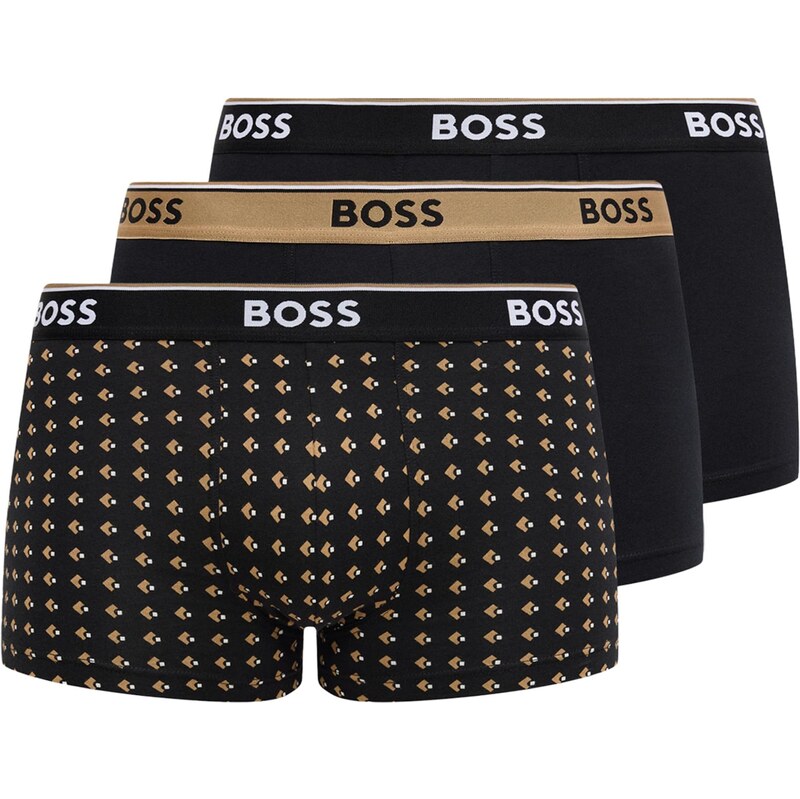 BOSS Boxerky Power béžová / čierna / biela 68295558