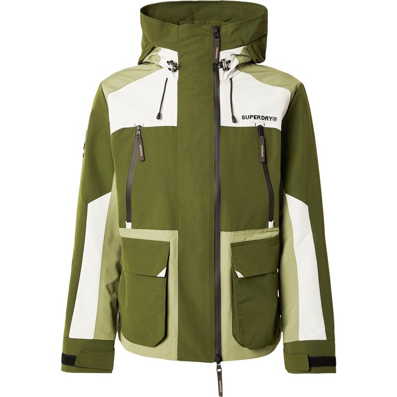 Superdry & Co Prechodná bunda zelená / svetlozelená / biela 68295619