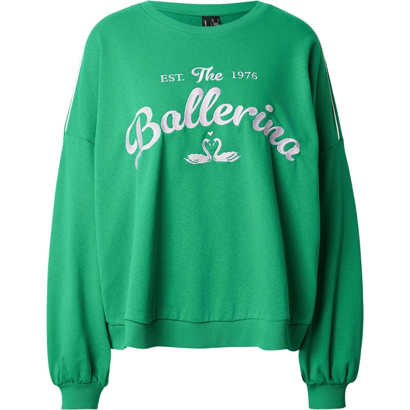 VERO MODA Mikina VMJAMIE trávovo zelená / biela 68295643