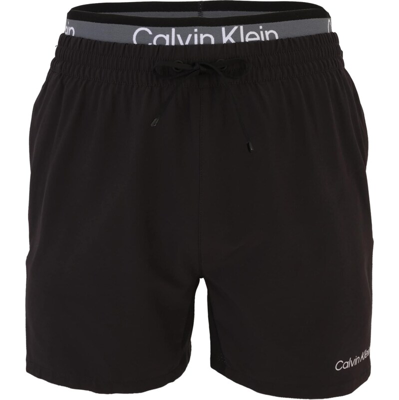 Calvin Klein Swimwear Plavecké šortky sivá / čierna / biela 68295651