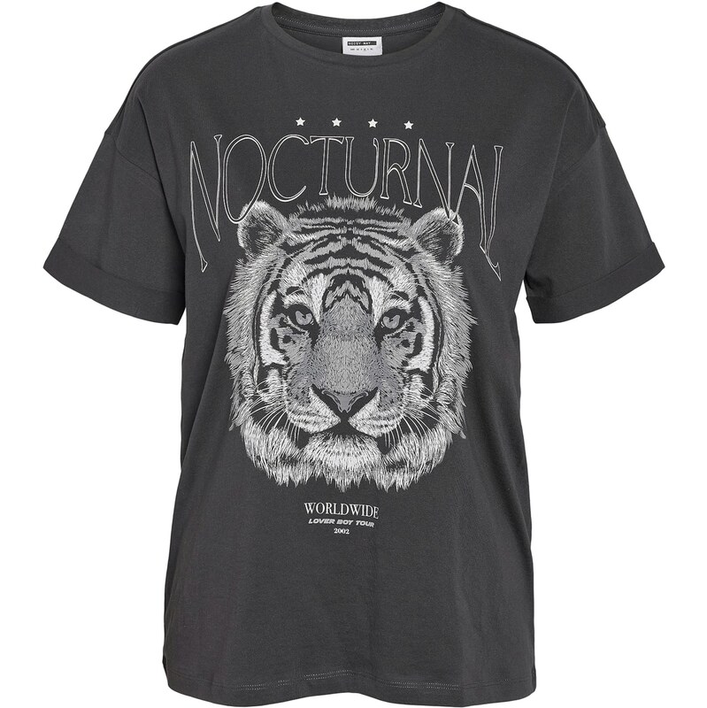 Noisy may Tričko NMBrandy antracitová / biela 68295774