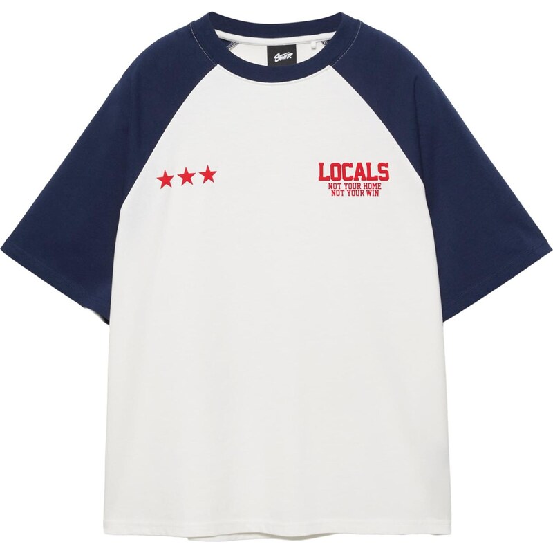 Pull&Bear Tričko námornícka modrá / červená / biela 68295920