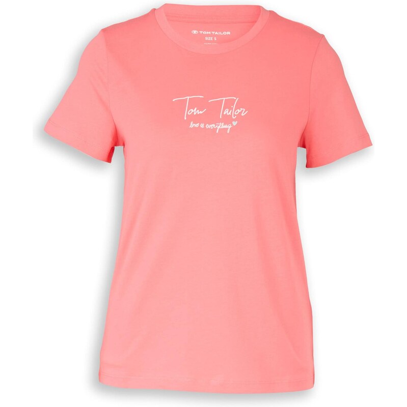 TOM TAILOR Tričko pitaya / biela 68295916