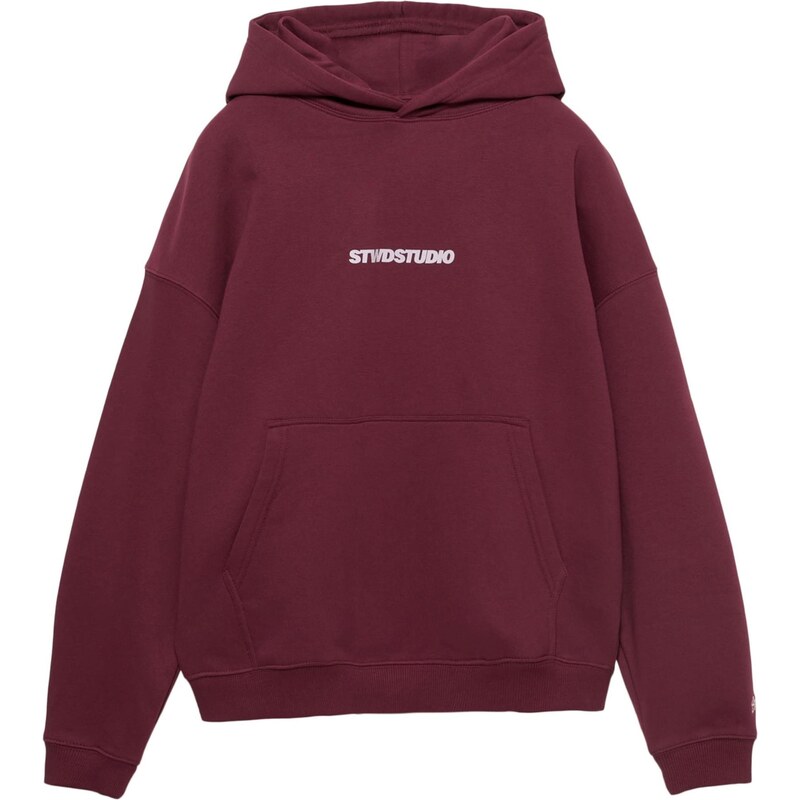 Pull&Bear Mikina STWD pastelovo žltá / svetlosivá / burgundská 68295926