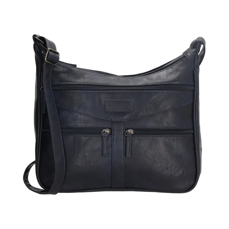 Beagles Modrá kožená kabelka cez rameno „Nemesis“ 68294194