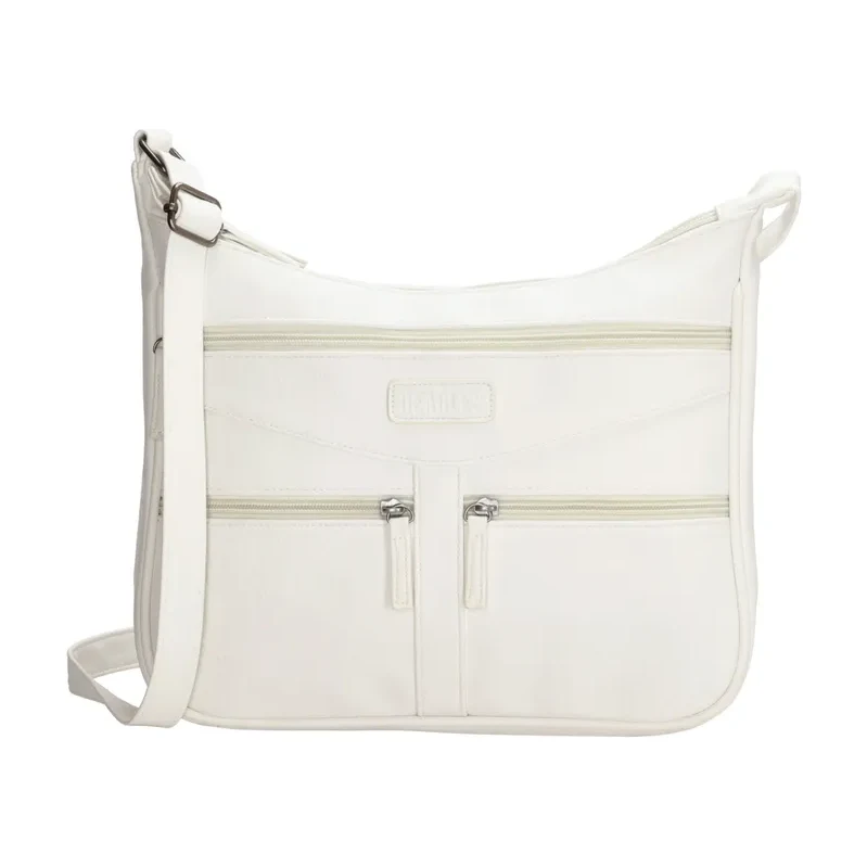 Beagles Biela kožená kabelka cez rameno „Nemesis“ 68294196