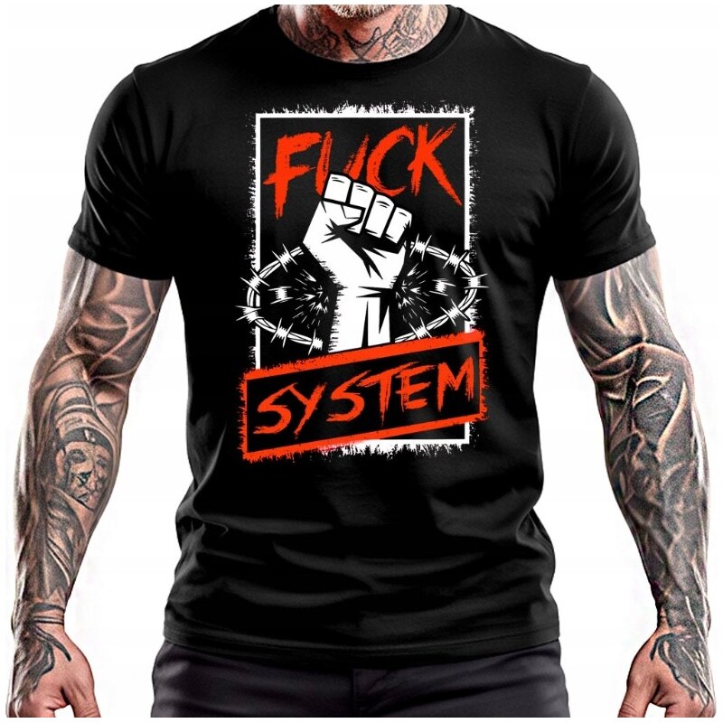 Fruit of the Loom Fuck the System - Fist (tričko) 68297018