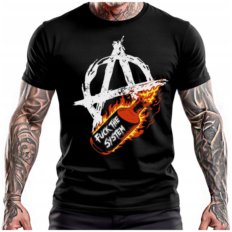 Fruit of the Loom Fuck the System - Molotow (tričko) 68297019