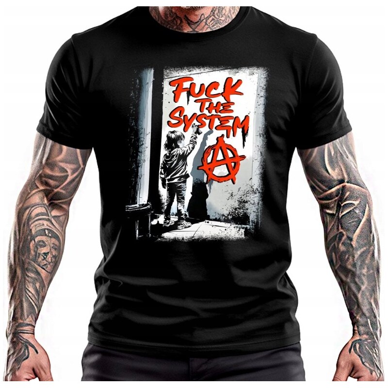 Fruit of the Loom Fuck the System - Writing (tričko) 68297020