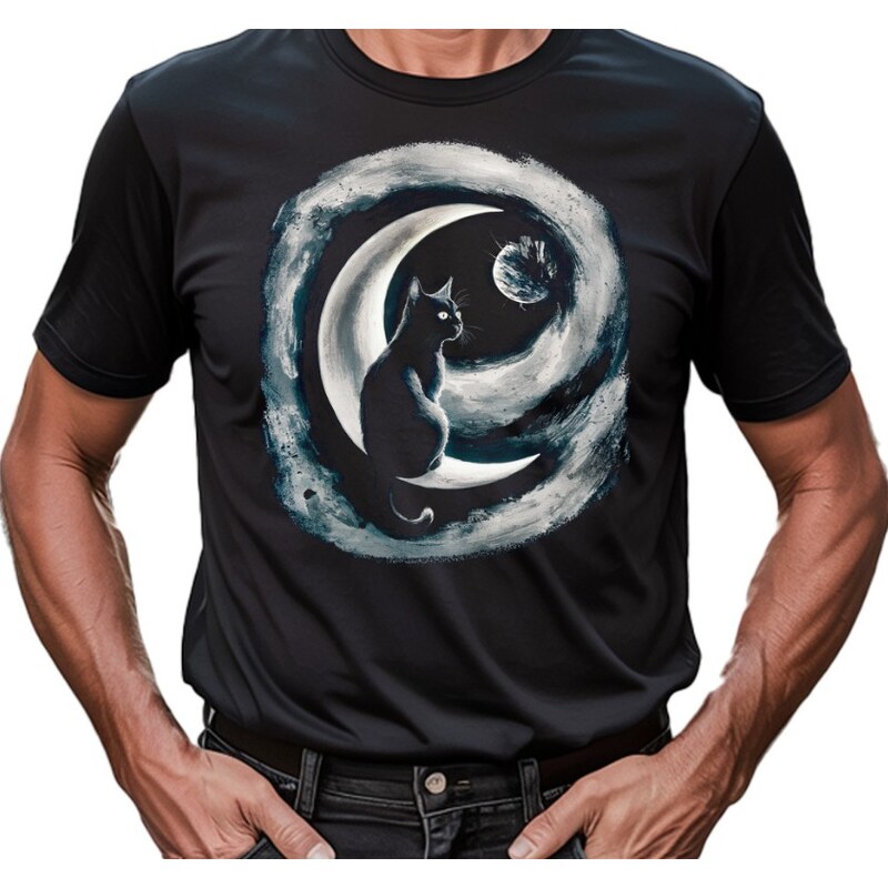 Fruit of the Loom Midnight Cat - Moon Spirit (tričko) 68297022