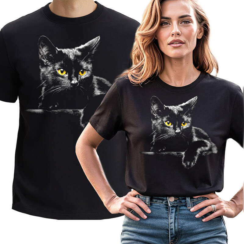 Fruit of the Loom Midnight Cat - Black Cat Eyes (tričko) 68297023
