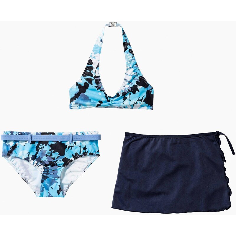 E-shop bonprix Bikiny + sukňa na zaviazanie (3-dielna sada), farba