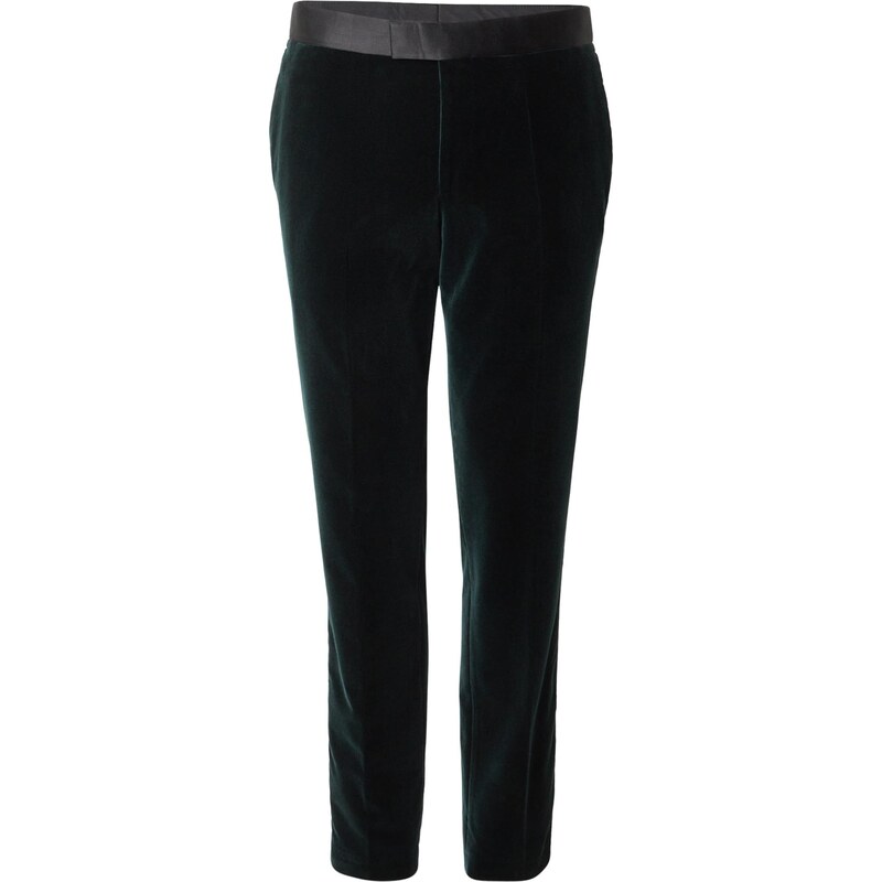 BOSS Nohavice s pukmi Genius Tux tmavozelená 68298429