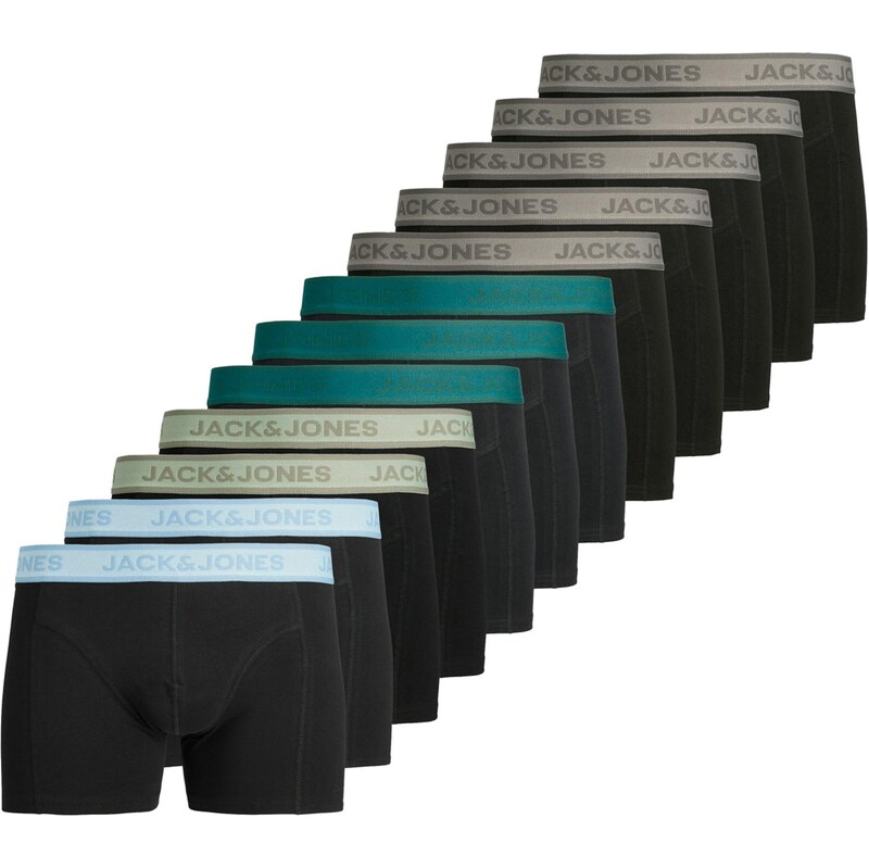JACK & JONES Boxerky JACWESLEY antracitová / tmavozelená / čierna 68298509