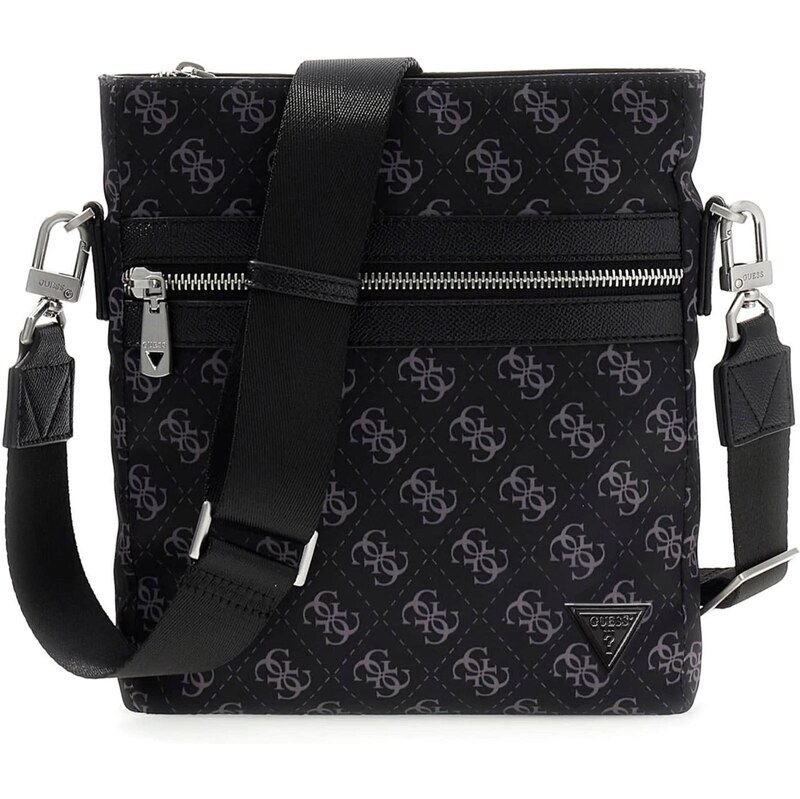 GUESS Taška cez rameno Berlin sivá / čierna 68298548