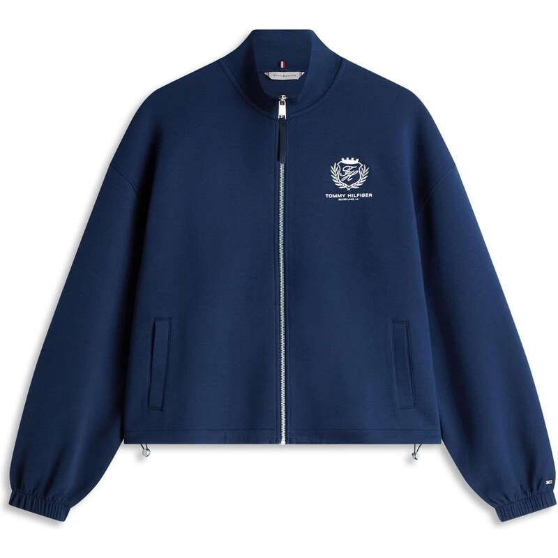 TOMMY HILFIGER Tepláková bunda Varsity námornícka modrá / biela 68298562