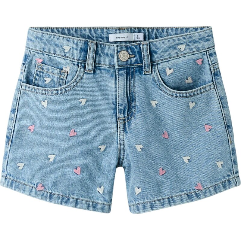 NAME IT Džínsy NKFBella modrá denim / ružová / biela 68298686