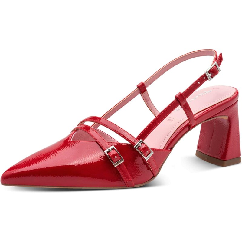 Tamaris Lodičky s otvorenou pätou červená 68298704