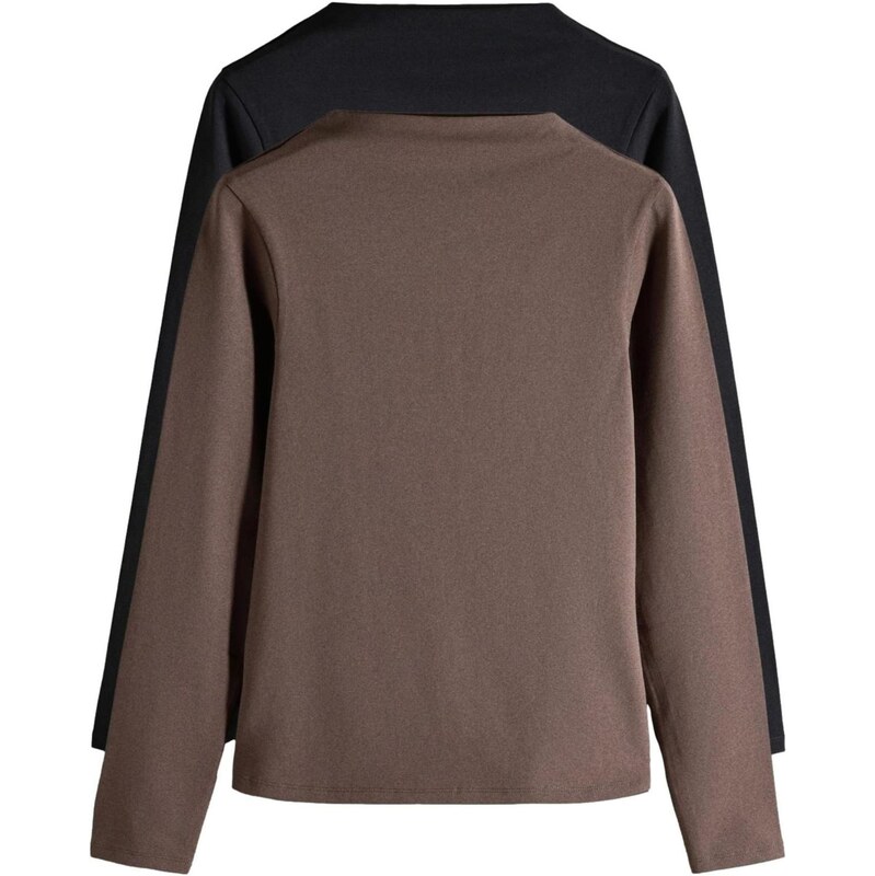 The Set Tričko čokoládová / čierna 68298772