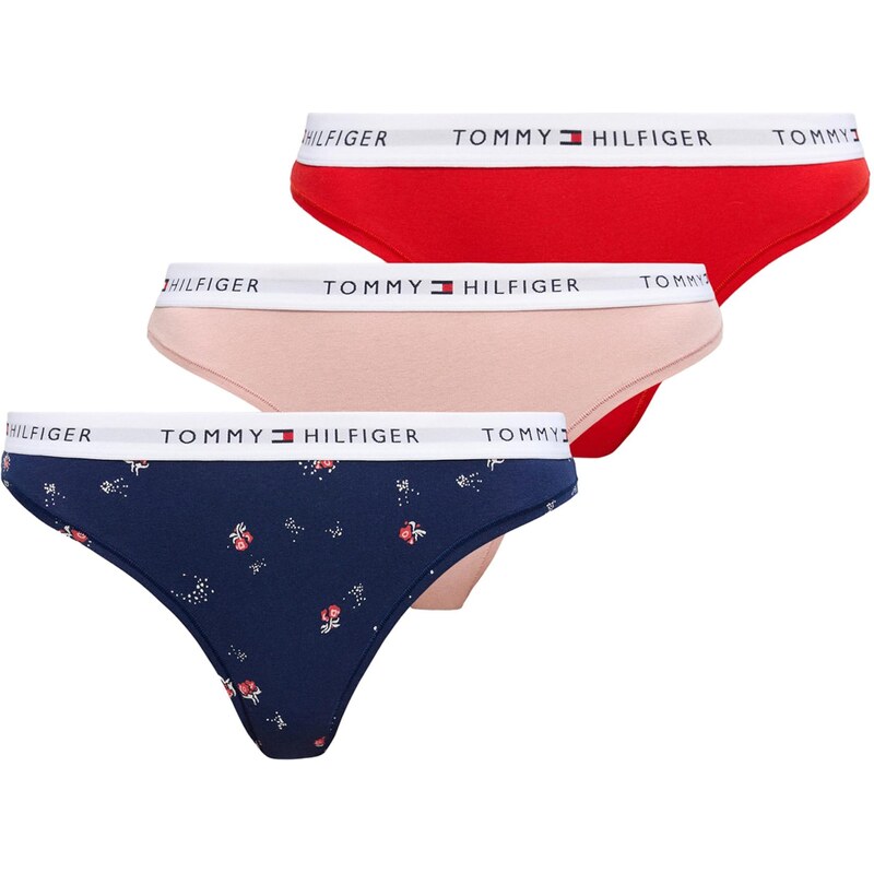 Tommy Hilfiger Underwear Tangá modrá / svetloružová / červená 68298927