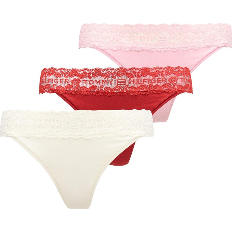 Tommy Hilfiger Underwear Tangá ružová / červená / šedobiela 68298928