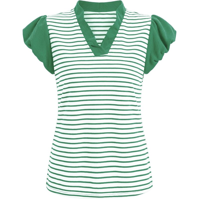 Imily Bela Tričko zelená / biela 68298943
