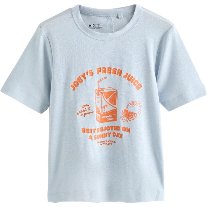 Next Tričko svetlomodrá / tmavooranžová 68298983