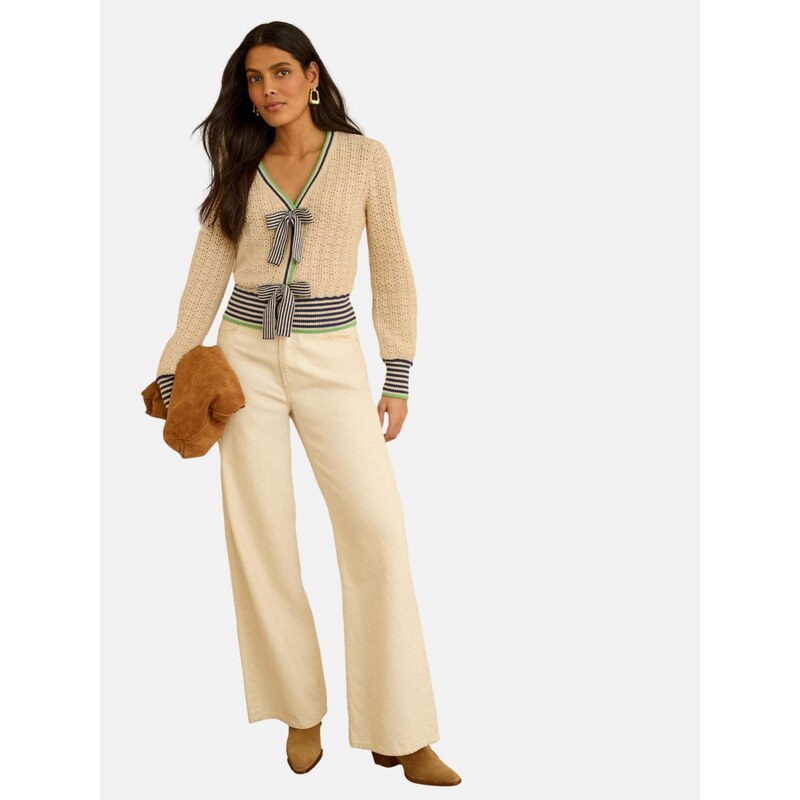 love & roses Kardigán krémová / námornícka modrá / zelená 68299051