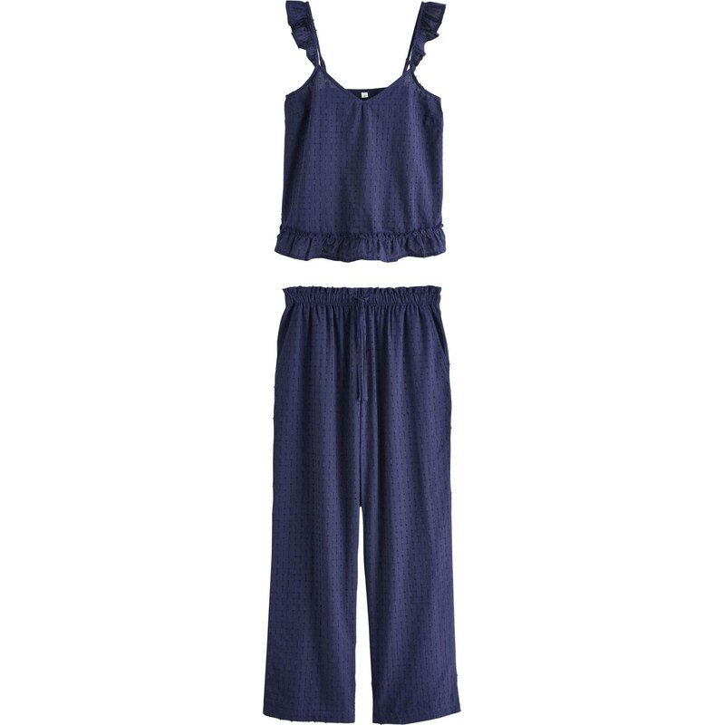 Next Pyžamo Dobby námornícka modrá 68299059