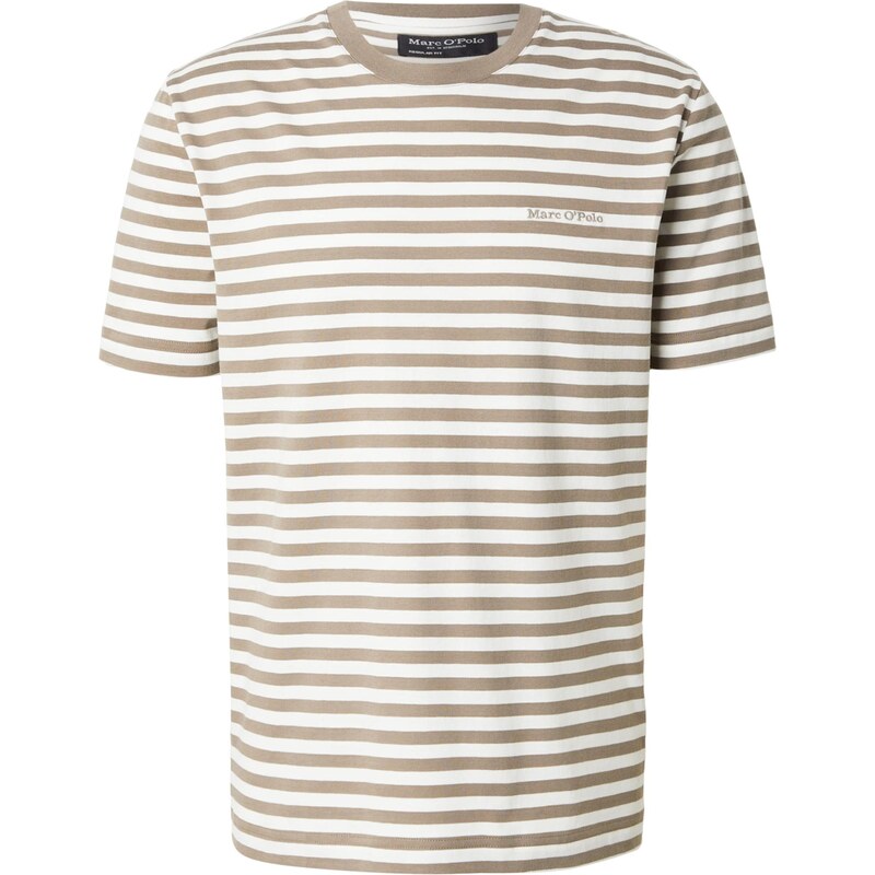 Marc OPolo Tričko tmavobéžová / biela 68299116