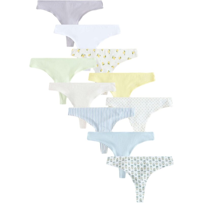 Next Tangá svetlomodrá / žltá / svetlosivá / svetlozelená / šedobiela 68299144