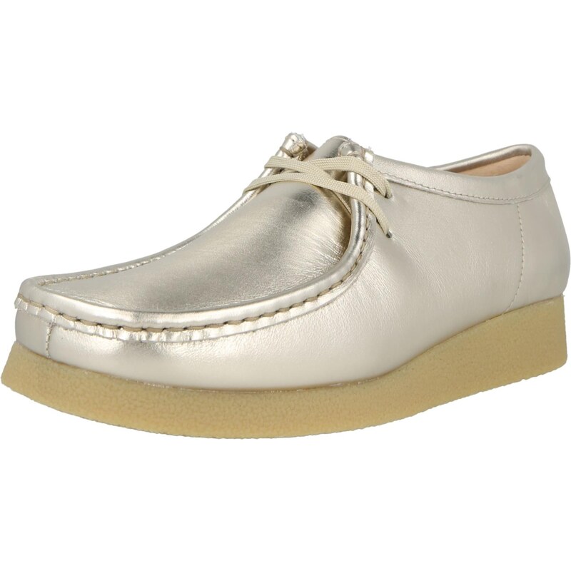 CLARKS Šnurovacie topánky Wallabee EVO zlatá 68299186