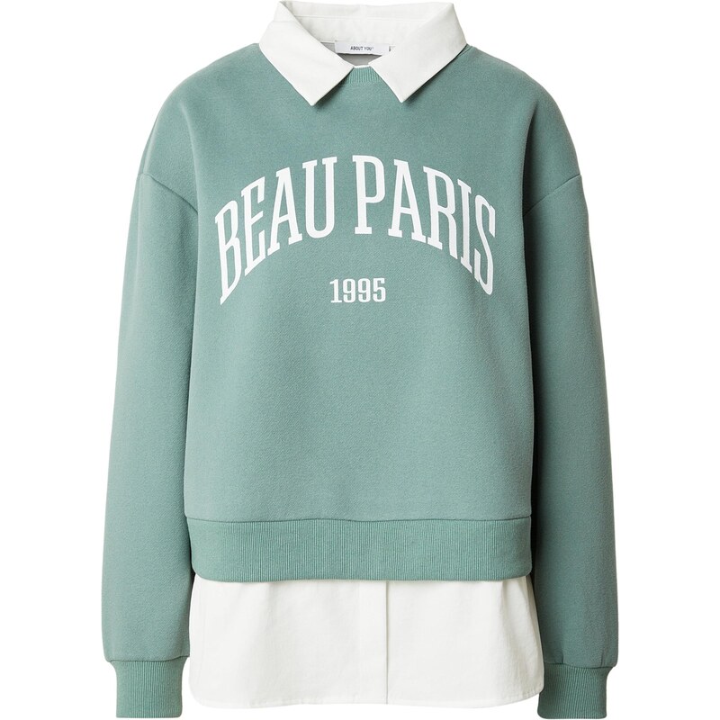 ABOUT YOU Mikina Tabitha mätová / biela 68299228