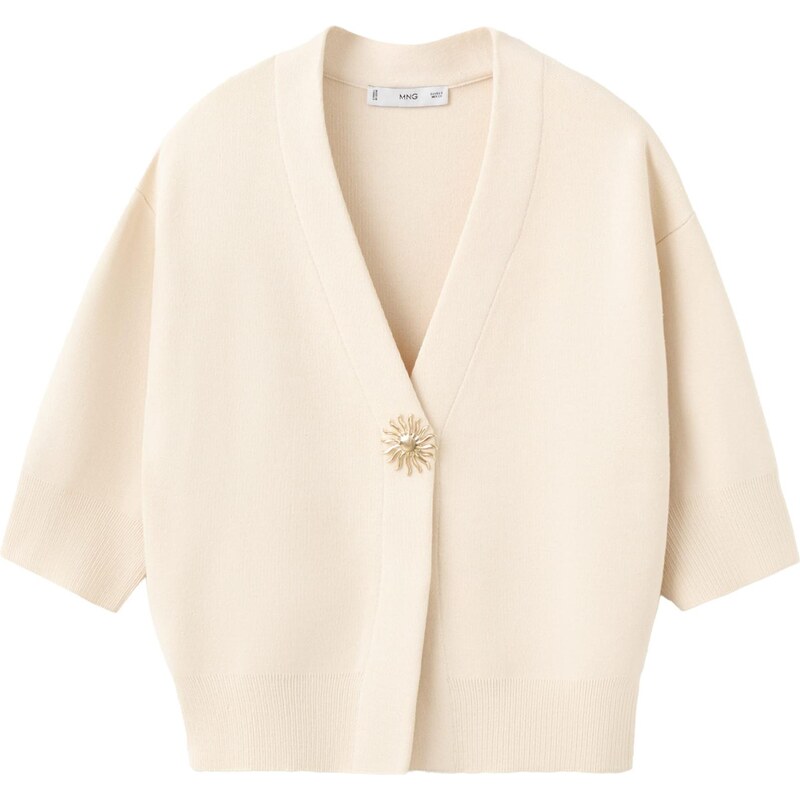 MANGO Kardigán HELIA béžová 68299044