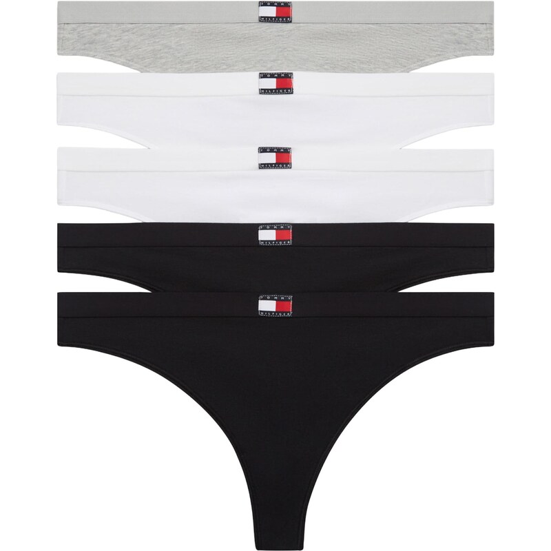 E-shop Tommy Hilfiger Underwear Tangá sivá melírovaná / čierna / biela